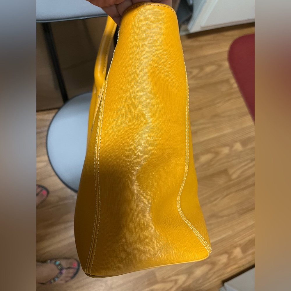 Vince Camuto Yellow Leather Tote Bag - Picture 5 of 10